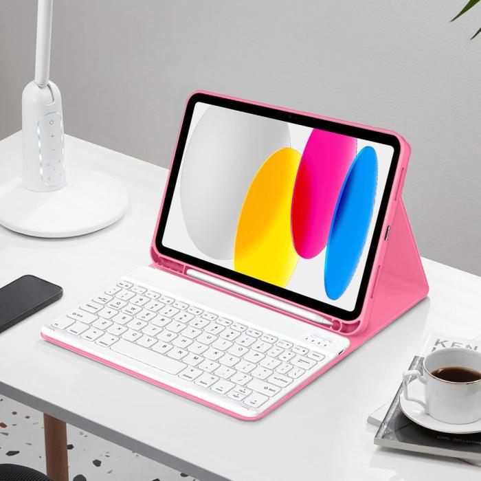 Bild 3, Tech-Protect Tech-Protect iPad 11 2025/10.9 2022 Fodral SC Tangentbord Magenta - Teknikhallen.se