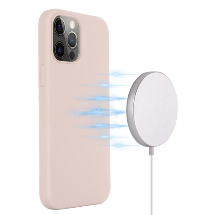 Bild 3,  iPhone 15 Pro Skal MagSafe Silikon Ljus Rosa - Teknikhallen.se