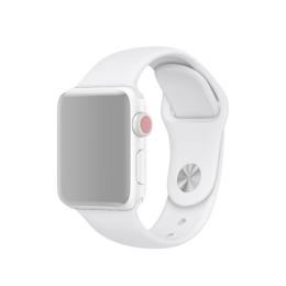  Silikon Armband Apple Watch 41/40/38 mm (M/L) - Vit - Teknikhallen.se