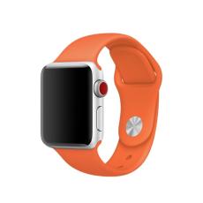  Silikon Armband Apple Watch 42/44/45/46/49 mm (S/M) Orange - Teknikhallen.se