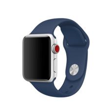  Silikon Armband Apple Watch 42/44/45/46/49 mm (S/M) Navy Blue - Teknikhallen.se
