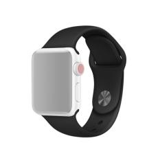  Silikon Armband Apple Watch 42/41/40/38 mm (M/L) - Svart - Teknikhallen.se