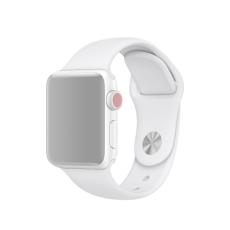  Silikon Armband Apple Watch 42/41/40/38 mm (M/L) - Vit - Teknikhallen.se