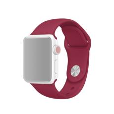  Silikon Armband Apple Watch 42/41/40/38 mm (M/L) - Vinr&ouml;d - Teknikhallen.se