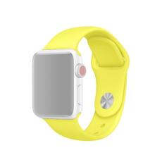  Silikon Armband Apple Watch 42/41/40/38 mm (M/L) - Gul - Teknikhallen.se