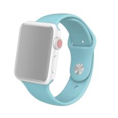 Silikon Armband Apple Watch 42/41/40/38 mm (M/L) - Cyan - Teknikhallen.se