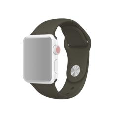  Silikon Armband Apple Watch 42/41/40/38 mm (M/L) - M&ouml;rk Gr&ouml;n - Teknikhallen.se