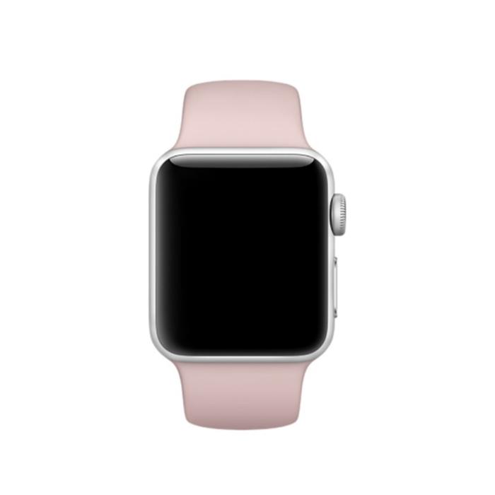 Bild 2,  Silikon Armband Apple Watch 42/44/45/46/49 mm (S/M) Ljus Rosa - Teknikhallen.se