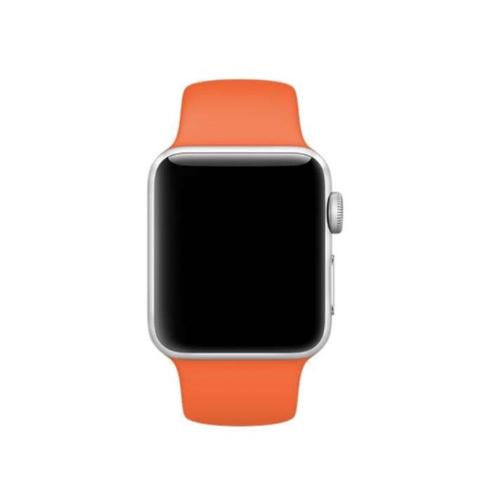 Bild 2,  Silikon Armband Apple Watch 42/44/45/46/49 mm (S/M) Orange - Teknikhallen.se
