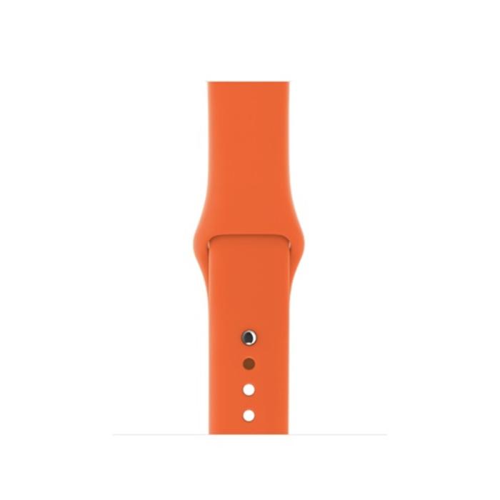 Bild 3,  Silikon Armband Apple Watch 42/44/45/46/49 mm (S/M) Orange - Teknikhallen.se