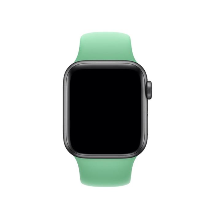 Bild 2,  Silikon Armband Apple Watch 42/41/40/38 mm (M/L) - Mintgrön - Teknikhallen.se