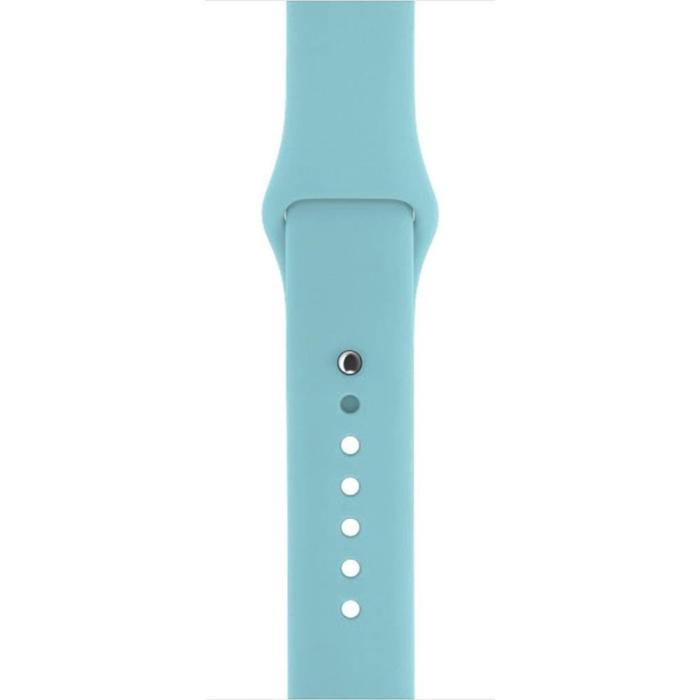 Bild 2,  Silikon Armband Apple Watch 42/41/40/38 mm (M/L) - Cyan - Teknikhallen.se