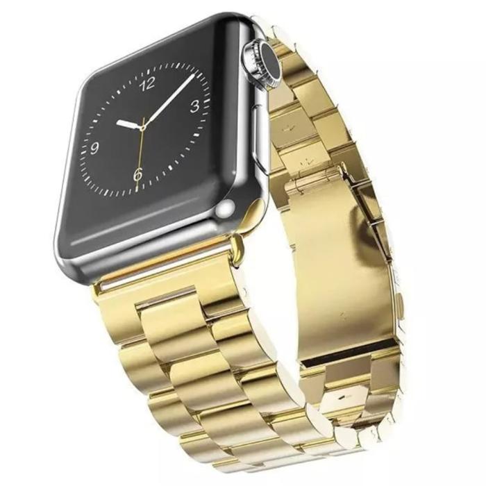Bild 4,  Lyxigt Metallarmband Apple Watch 38/40/41/42 mm - Guld - Teknikhallen.se