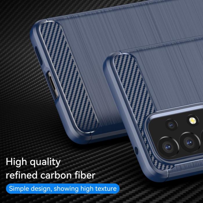 Bild 2,  Samsung Galaxy A53 5G Skal Kolfiber Textur Blå - Teknikhallen.se