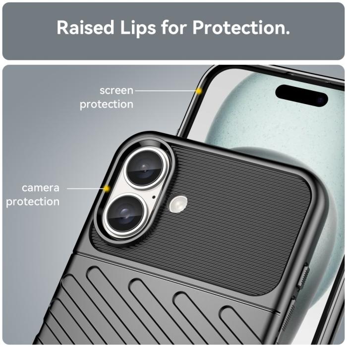 Bild 5,  iPhone 16 Skal Twill Textur Svart - Teknikhallen.se