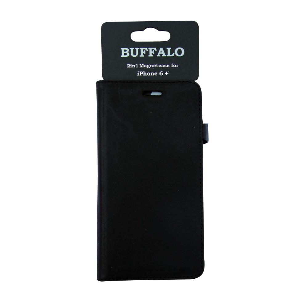 Buffalo Buffalo iPhone 6 Plus Fodral 2in1 Äkta Läder Svart - Teknikhallen.se