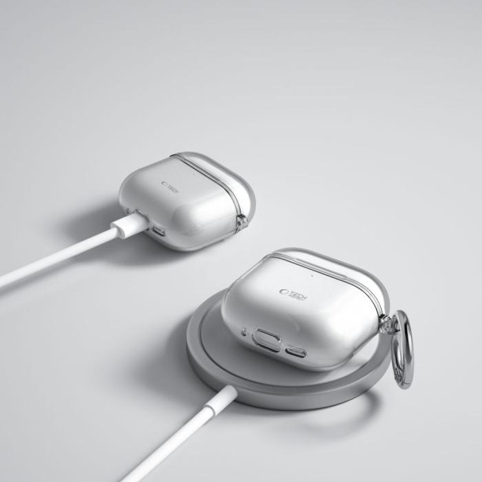 Bild 5, Tech-Protect Tech-Protect AirPods 4 Skal FlexAir Ash Grey - Teknikhallen.se