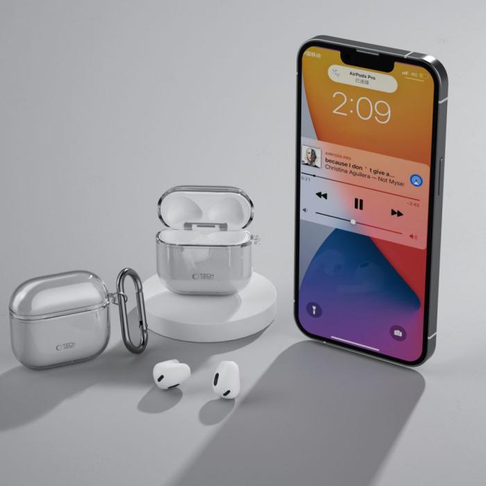 Bild 6, Tech-Protect Tech-Protect AirPods 4 Skal FlexAir Ash Grey - Teknikhallen.se