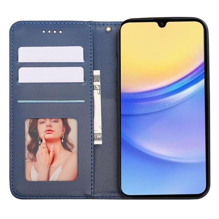 Bild 2,  Samsung Galaxy A56 5G/A36 5G Fodral Flip Läder Blå - Teknikhallen.se