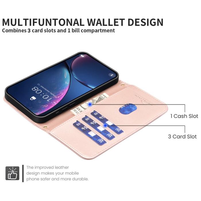 Bild 4,  Samsung Galaxy S25 Ultra Fodral Läder Rutor Roséguld - Teknikhallen.se