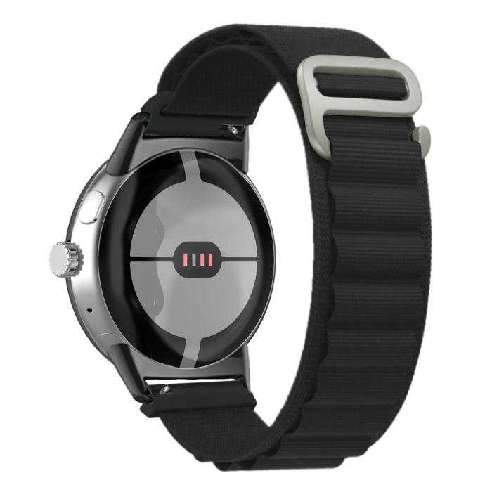 Bild 2,  Google Pixel Watch / Watch 2 Armband Nylon Pro Svart - Teknikhallen.se