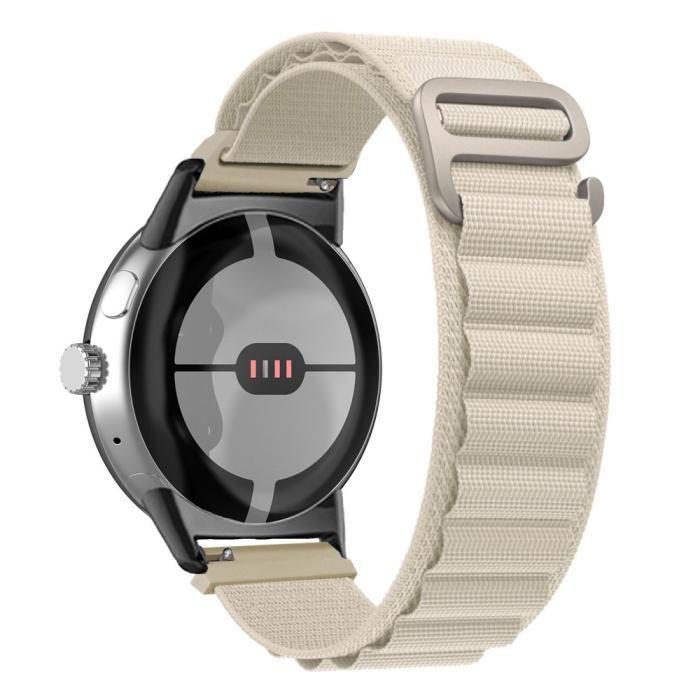 Bild 2,  Google Pixel Watch / Watch 2 Armband Nylon Pro Beige - Teknikhallen.se