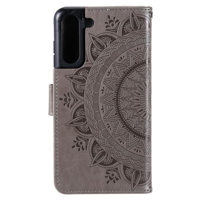 Bild 3,  Samsung Galaxy S21 FE Fodral Mandala Läder Grå - Teknikhallen.se