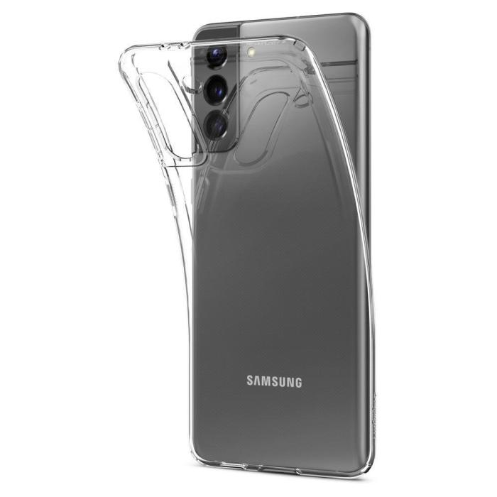Bild 2, Spigen Samsung Galaxy S21 - Spigen Liquid Crystal Skal - Transparent - Teknikhallen.se