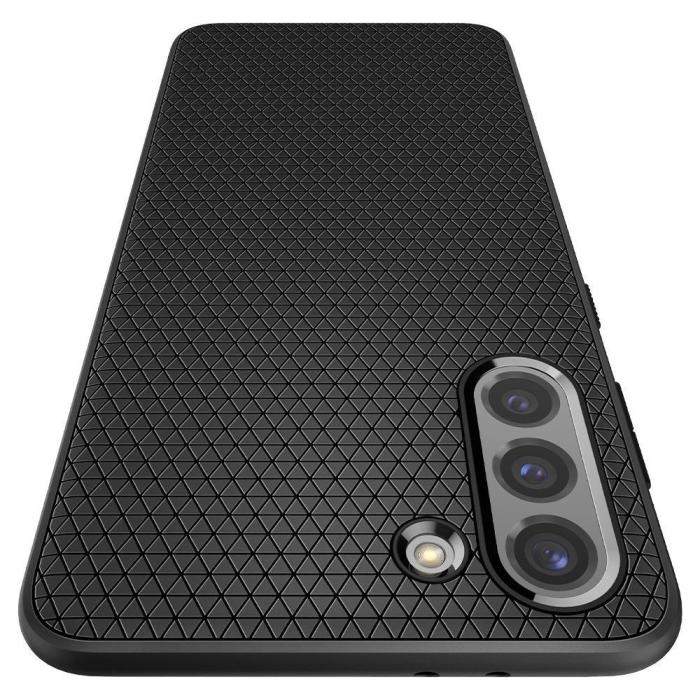 Bild 3, Spigen Samsung Galaxy S21 - Spigen Liquid Air Skal - Matt Svart - Teknikhallen.se
