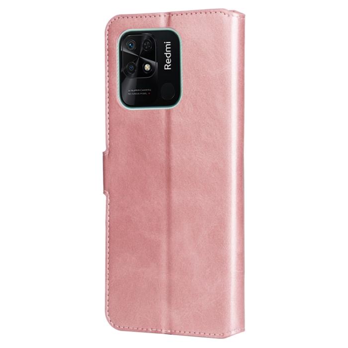 Bild 3,  Xiaomi Redmi 10C Fodral Läder Roséguld - Teknikhallen.se