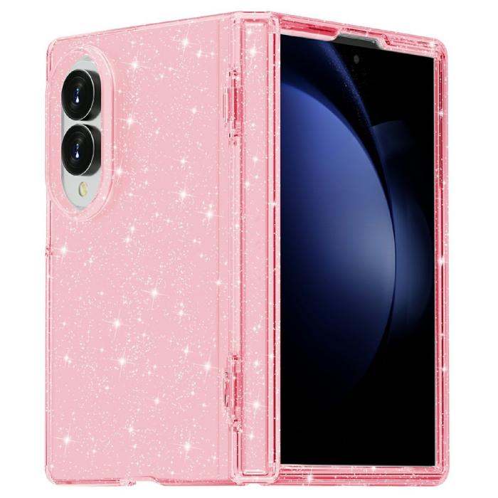 Bild 2,  Samsung Galaxy Z Fold 8 Skal Glitter TPU Rosa - Teknikhallen.se