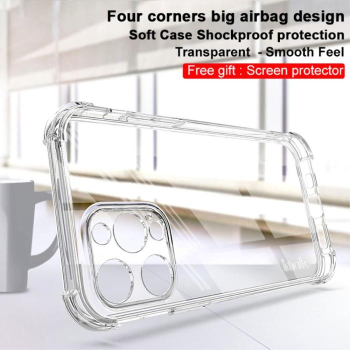 Bild 2, IMAK IMAK iPhone 13 Pro Max Skal Shockproof TPU + Skärmskydd - Teknikhallen.se