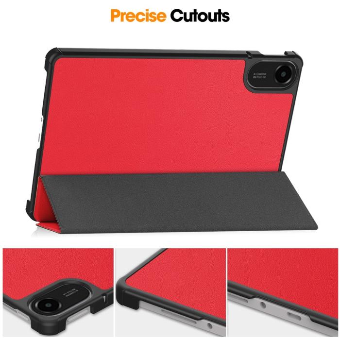 Bild 6,  Xiaomi Redmi Pad 2 Fodral Tri-Fold Röd - Teknikhallen.se