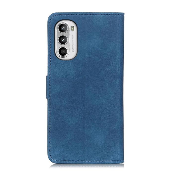Bild 3, KHAZNEH KHAZNEH Motorola Moto G52/G82 Fodral Retro Läder Blå - Teknikhallen.se