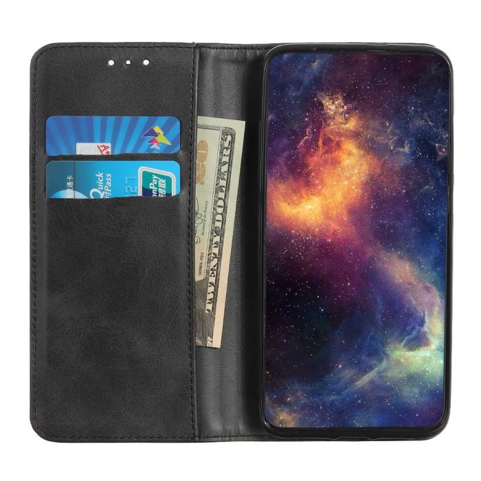 Bild 4,  Samsung Galaxy S22 Plus Fodral Flip Split Läder Svart - Teknikhallen.se
