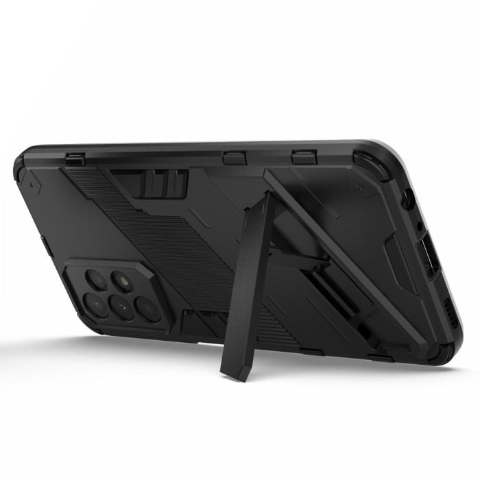 Bild 4,  Samsung Galaxy A23 5G Skal Shockproof Hybrid Kickstand Svart - Teknikhallen.se