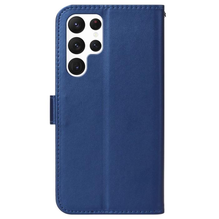 Bild 6,  Samsung Galaxy S23 Ultra Fodral Solid Läder Blå - Teknikhallen.se