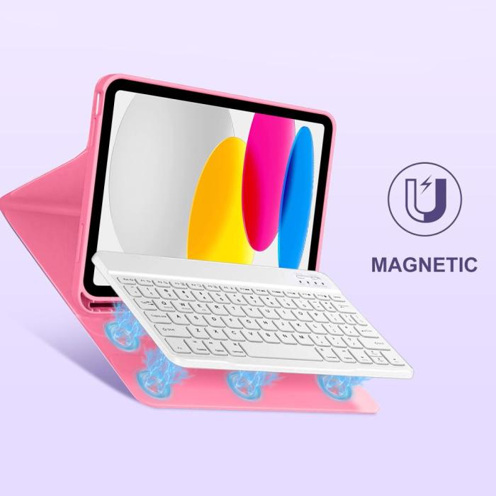 Bild 6, Tech-Protect Tech-Protect iPad 11 2025/10.9 2022 Fodral SC Tangentbord Magenta - Teknikhallen.se