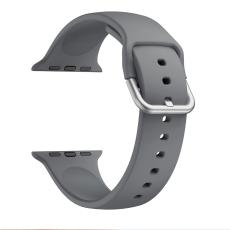  Silikon Armband Apple Watch 42/41/40/38 mm - Gr&aring; - Teknikhallen.se