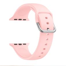  Silikon Armband Apple Watch 42/41/40/38 mm - Ljus Rosa - Teknikhallen.se