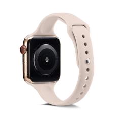  Silikon Armband Apple Watch 42/41/40/38 mm - Ljus Rosa - Teknikhallen.se