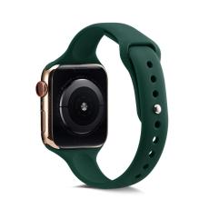  Silikon Armband Apple Watch 42/41/40/38 mm - M&ouml;rk Gr&ouml;n - Teknikhallen.se