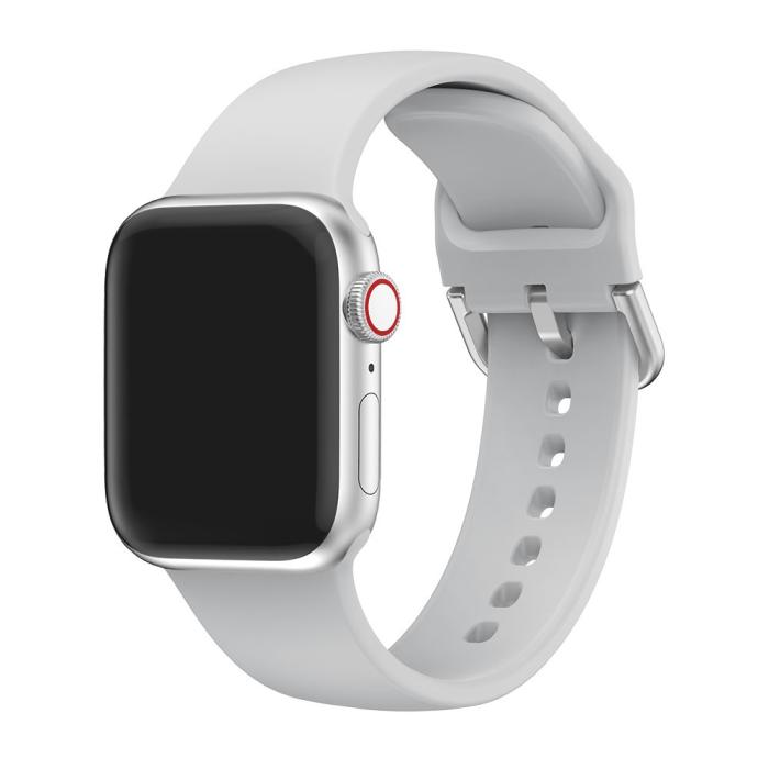Bild 2,  Silikon Armband Apple Watch 42/41/40/38 mm - Grå - Teknikhallen.se