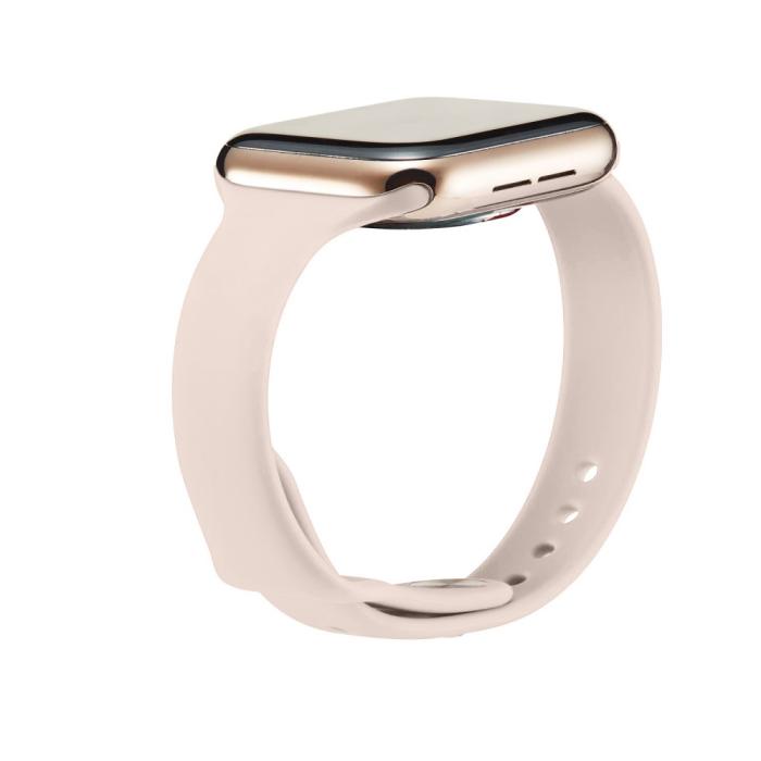 Bild 3,  Silikon Armband Apple Watch 42/41/40/38 mm - Ljus Rosa - Teknikhallen.se