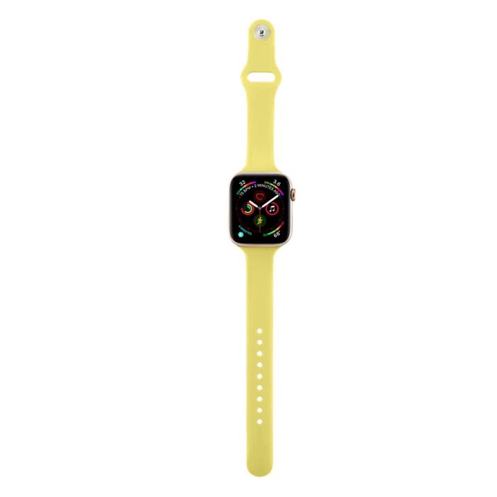 Bild 4,  Silikon Armband Apple Watch 42/41/40/38 mm - Gul - Teknikhallen.se