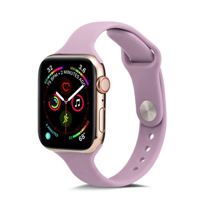 Bild 2,  Silikon Armband Apple Watch 42/41/40/38 mm - Lila - Teknikhallen.se