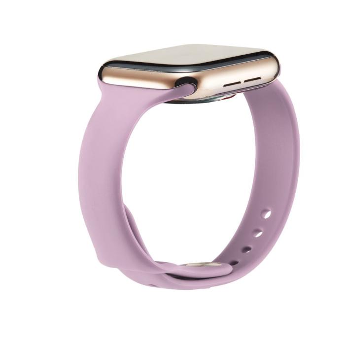 Bild 3,  Silikon Armband Apple Watch 42/41/40/38 mm - Lila - Teknikhallen.se