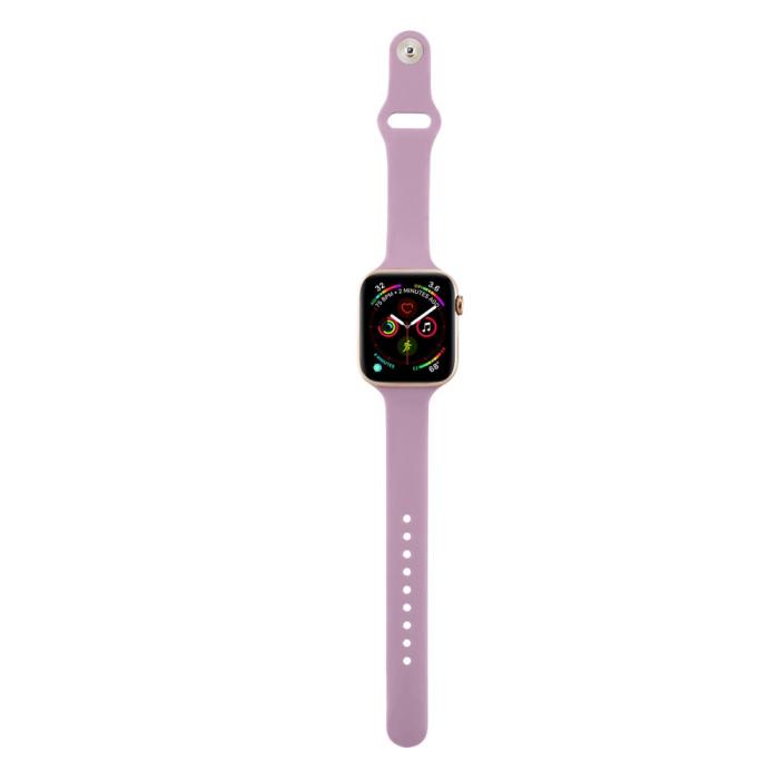 Bild 4,  Silikon Armband Apple Watch 42/41/40/38 mm - Lila - Teknikhallen.se