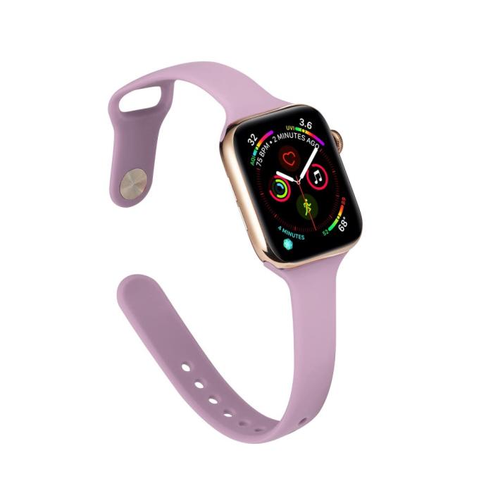 Bild 5,  Silikon Armband Apple Watch 42/41/40/38 mm - Lila - Teknikhallen.se