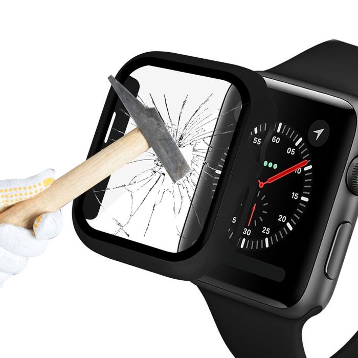 Bild 5,  Härdat Glas Skydd Apple Watch 38 mm - Svart - Teknikhallen.se